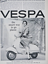 1956 Vespa Moped Scooter Vintage NYC Regional Original Print Ad 8.5 x 11