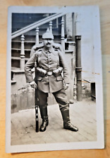 Postcard WW1 German Soldier Pickelhaube 1915 Erfurt Feldpost picture
