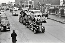 1940 AUTO DEALER TRANSPORT TRUCK NEW BUICK CARS PHOTO EUFAULA, OK COCA-COLA SIGN picture
