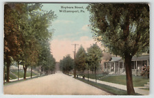 Postcard Vintage 1914 Hepburn Street in Williamsport, PA. picture
