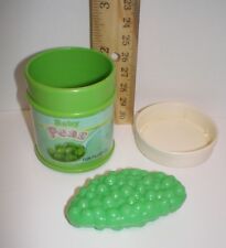 Vintage Fisher Price Baby Mealtime 3 piece Set Replacement Jar, Lid & Peas picture