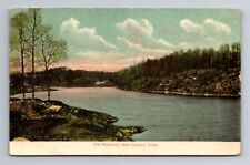 New Canaan CT-Connecticut, the Reservoir, Antique Vintage Souvenir Postcard picture