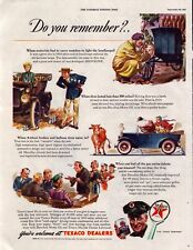 1944 Texaco Print Ad WWII Do You Remember Old Cars picture