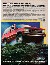 Chevy S-10 Blazer 4x4 Insta-Trac Truck 1985 Vintage Print Ad Original Man Cave picture