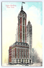 Postcard Singer Building New York City NY picture