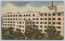 Postcard St Anthony's Hospital St Petersburg Florida Palm Trees picture