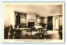 c1920s Fireplace Cabinet & Dining Room of Mary The Mother of Washington Postcard picture