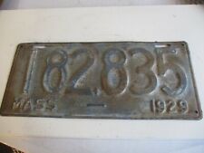 1929 Massachusetts License Plate Tag 182835 picture