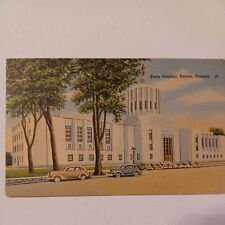 Salem Oregon State Capitol Granite Old Cars Automobile  Postcard picture