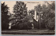 Library Stratford Connecticut Conn CT Posted 1957 Vintage Postcard picture