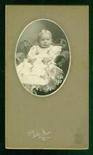 S7, 835-17, 1900s, Cabinet Card, Beautiful Baby in a Studio, Medford, Wisconsin picture