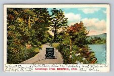 Bristol IN-Indiana, Scenic Greetings, Vintage Auto, Antique Vintage Postcard picture