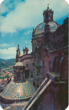 Cupulas of the Santa Prisca Church in Taxco, Gro. Mexico vintage picture