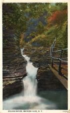 Watkins Glen, New York, NY, Sylvan Rapids, 1928 Vintage Postcard b9609 picture