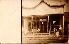 Antique RPPC Photo Postcard Cashion, Oklahoma Store Ice Cream Boys picture
