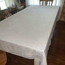 Vintage Double Damask Irish Linen: Tablecloth 70