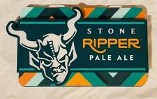 Stone Ripper Pale Ale Beer Sign LED light bar Man Cave - New In Box + Free Patch picture