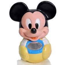 VTG Mickey Mouse Roly Poly Baby Toy 1984 Disney Wooble Chime Sound Mirror Weight picture