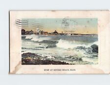 Postcard Surf at Revere Beach Massachusetts USA Embossed Card picture