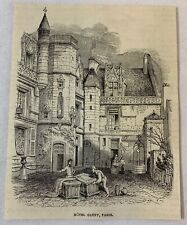 1886 magazine engraving~ HOTEL CLUNY Paris picture