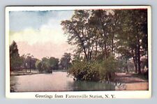 Farmersville Station NY-New York, Scenic Greetings, Antique Vintage Postcard picture