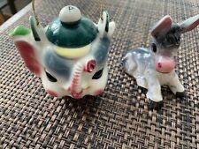 Vintage Donkey and Elephant Salt and Pepper Shakers picture