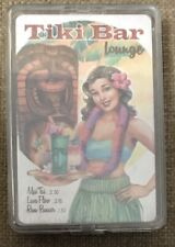 Tiki Bar Lounge Playing Cards Hawaii Hula Girl Island Heritage Acrylic Case New picture