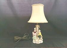 Vintage Porcelain Boudoir Lamp With Courting Couple picture