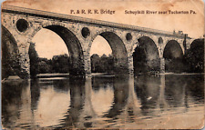 P&RRR Railroad Bridge Schuylkill River Reading Tuckerton PA Vintage Postcard picture