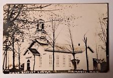Plainwell Michigan, First Baptist Church, 1910 RPPC Postcard picture