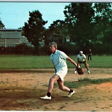 1976 President Jimmy Carter Pitching Baseball Softball Game Nu Joe Biden PC A233 picture