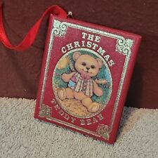 Vintage Kurt Adler the Christmas Teddy Bear Mini Book 1984 Ornament picture