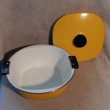 4 Qt CATHRINEHOLM Yellow Enamel Casserole Dutch Oven Holland Large Unused picture