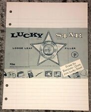 Vintage Loose Leaf Paper in Pack 18 Sheets Original Lucky Star 1960's Old Stock picture