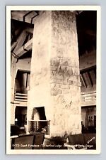 Government Camp OR-Oregon RPPC Giant Fireplace Timberline Lodge Vintage Postcard picture