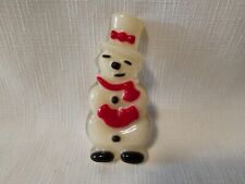 Vintage Lucite Snowman Christmas Night Light - Works picture