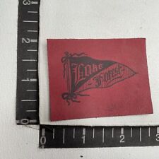 Vtg c 1910s WAKE FOREST UNIVERSITY PENNANT Tobacco Leather Patch Premium NC 13AF picture