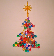 Ceramic Christmas Tree Bulbs Mixed Mini Pin Lights & Gold Aurora Snowflake Star picture