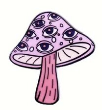 Pink Mushroom with eyes enamel pin - Australian Stock - Free AU post picture