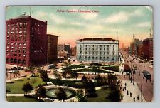 Cleveland OH-Ohio, Public Square, c1915 Antique Vintage Souvenir Postcard picture