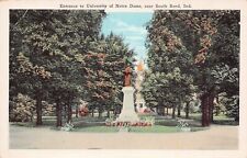 University of Notre Dame South Bend IN Indiana Campus Entrance Vtg Postcard B58 picture