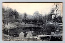 Meriden CT-Connecticut, Hubbard Park Fish Pond, Antique Vintage Postcard picture