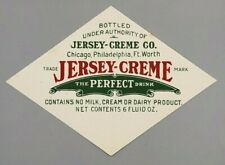 1930s JERSEY-CREME SODA Bottle LABEL Vintage Original Advertising picture