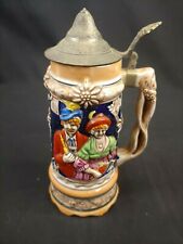 German Lidded Beer Stein 8 1/2 inches Tall  picture