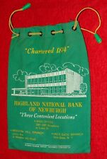 Vintage Newburgh NY Bank Deposit Money Bag Highland National Bank Orange County picture