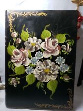 Antique Hand Painted Wooden Box *no Key* picture