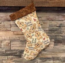 Handmade Quilted Grandma's Gingerbread Christmas Stocking picture