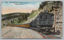 Postcard Boxcab Montana Canyon Train Railway Unposted picture