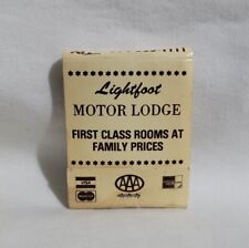 Vintage Lightfoot Motor Lodge Hotel Motel Matchbook Virginia Advertising Full picture