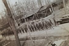 Vintage U.S. Military Soldiers Marching In Formation PHOTO  picture